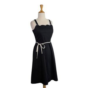 R&K Originals 10 M Black Dress Fit & Flare Y2K Does 50s 60s Rockabilly PinUp Mod